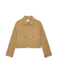 THE RAGLAN ZIP FRONT JACKETCAMEL