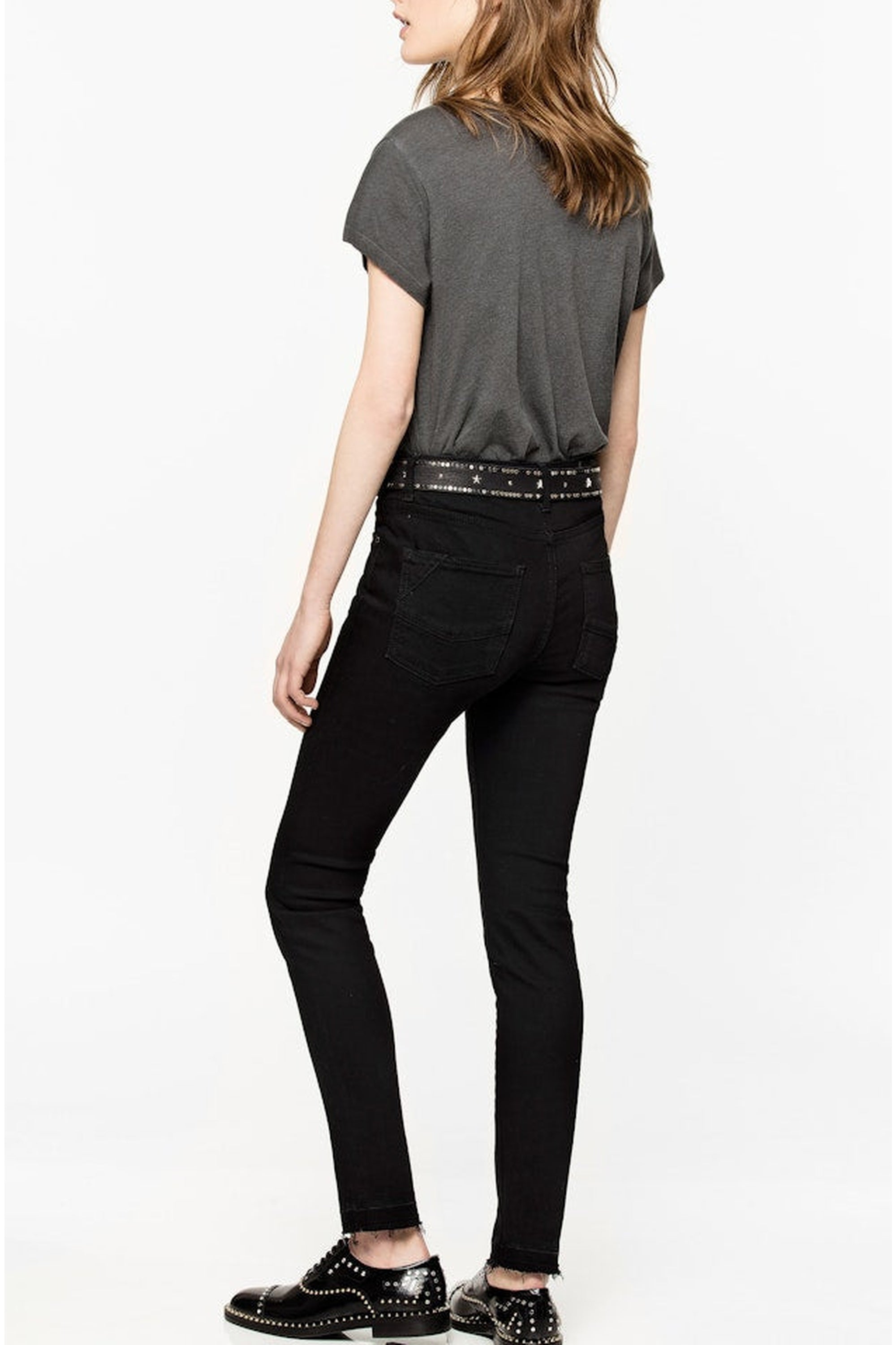 T-shirt Woop Slub en lin - Charbon