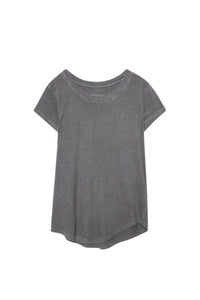 T-shirt Woop Slub en lin - Charbon