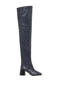 Moon Airbrushed Leather Ms Block Thigh - Gris