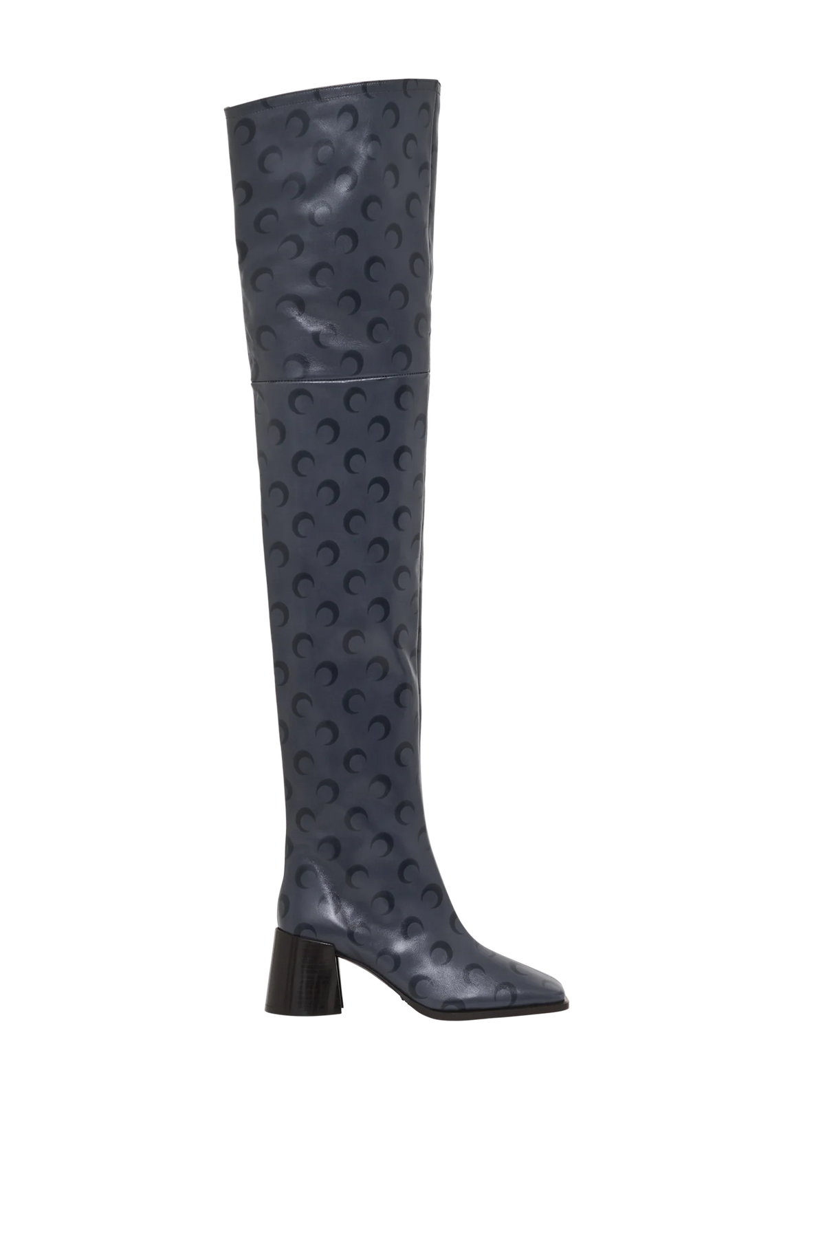 Moon Airbrushed Leather Ms Block Thigh - Gris