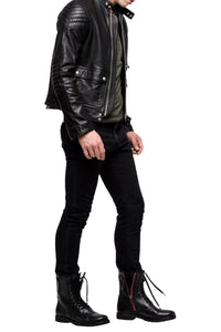 Blouson Leon en cuir - Noir