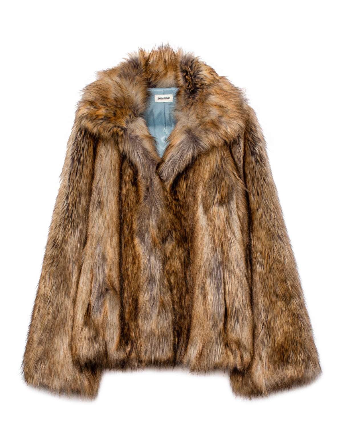 ZHORS LIGNE MARRON FURYS MANTEAU FAUSSE FOURRURE