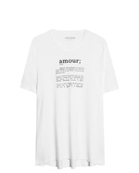 ZHORS LIGNE BLANC IDA AMOUR TEE-SHIRT COTON INTE