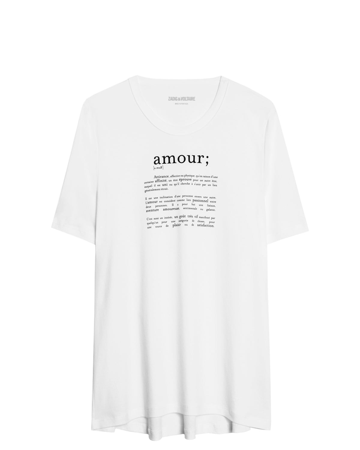 ZHORS LIGNE BLANC IDA AMOUR TEE-SHIRT COTON INTE
