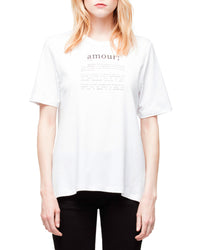 ZHORS LIGNE BLANC IDA AMOUR TEE-SHIRT COTON INTE