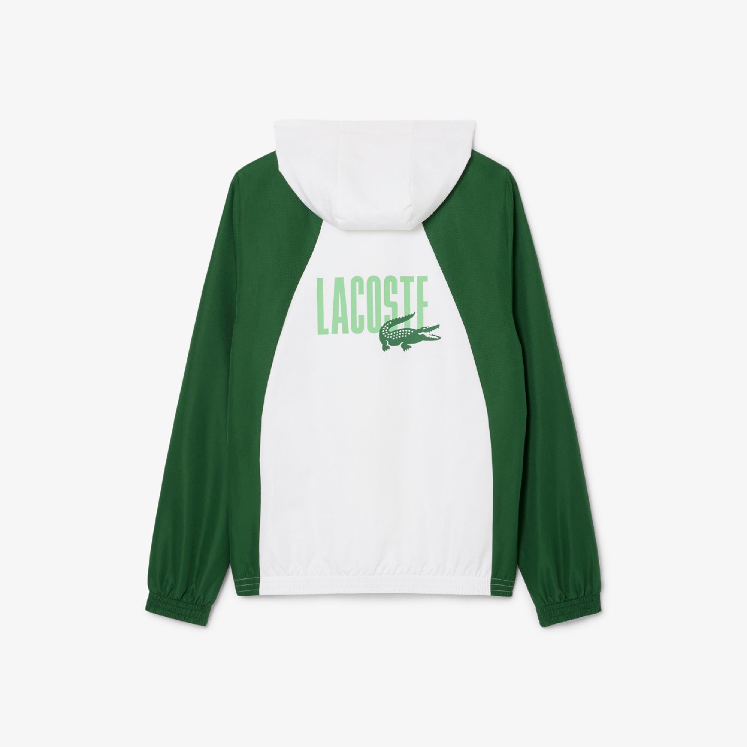 Tennis tracksuit set, printed - White & Liamone Green