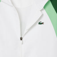 Tennis tracksuit set, printed - White & Liamone Green