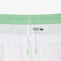 Tennis tracksuit set, printed - White & Liamone Green