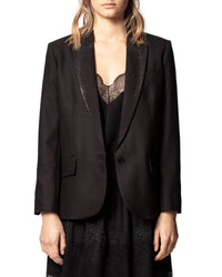 Veste Viking Strass - Noir