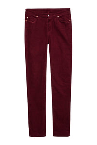 Pantalon David Velvet - Bordeaux