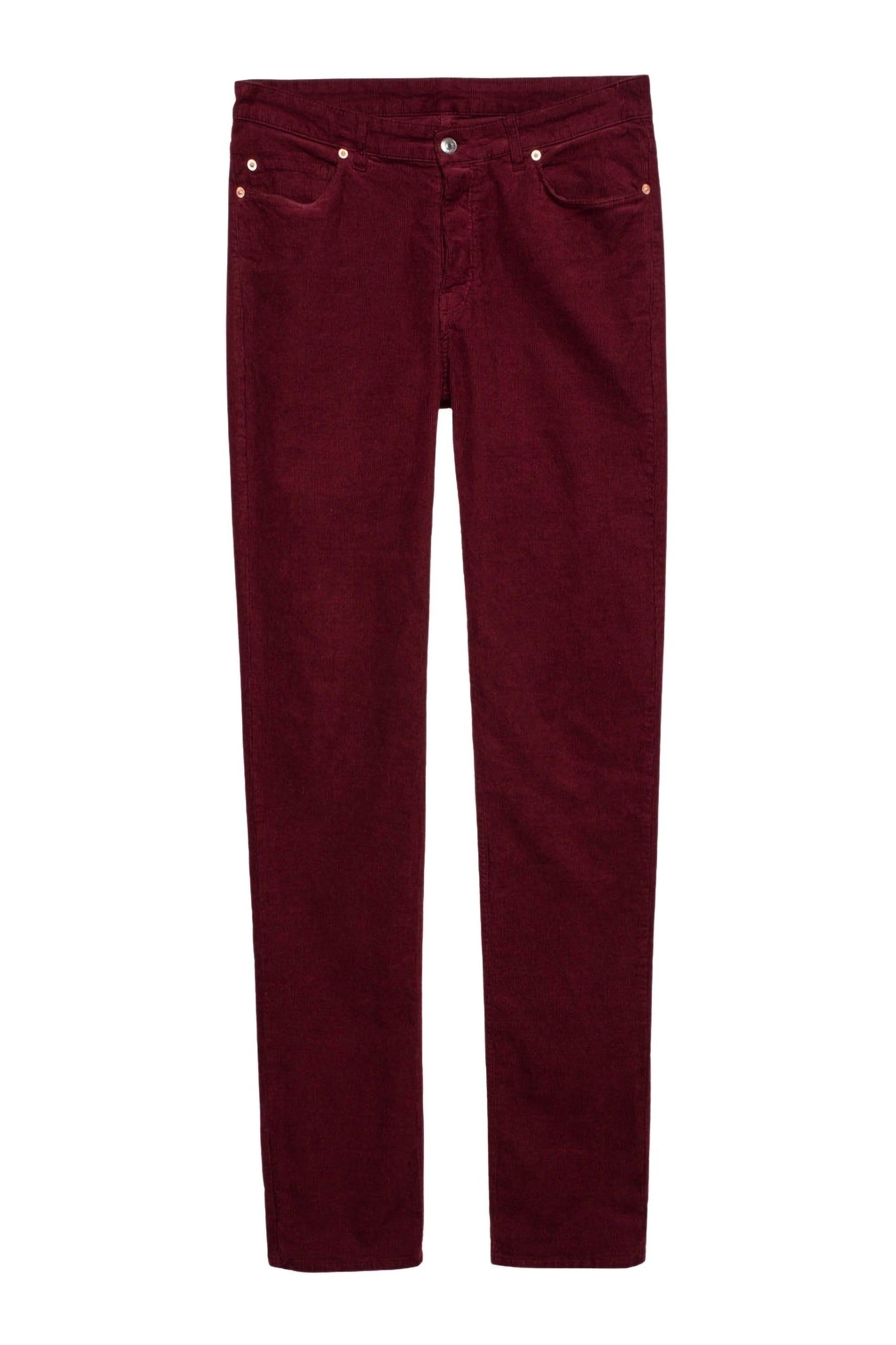 Pantalon David Velvet - Bordeaux