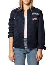 Parka Kode Grunge Fur en laine - Encre
