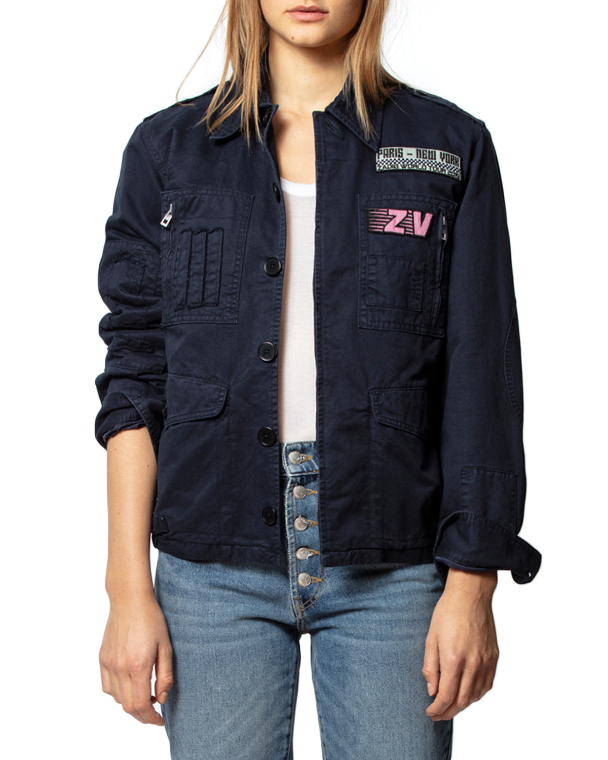 Parka Kode Grunge Fur en laine - Encre