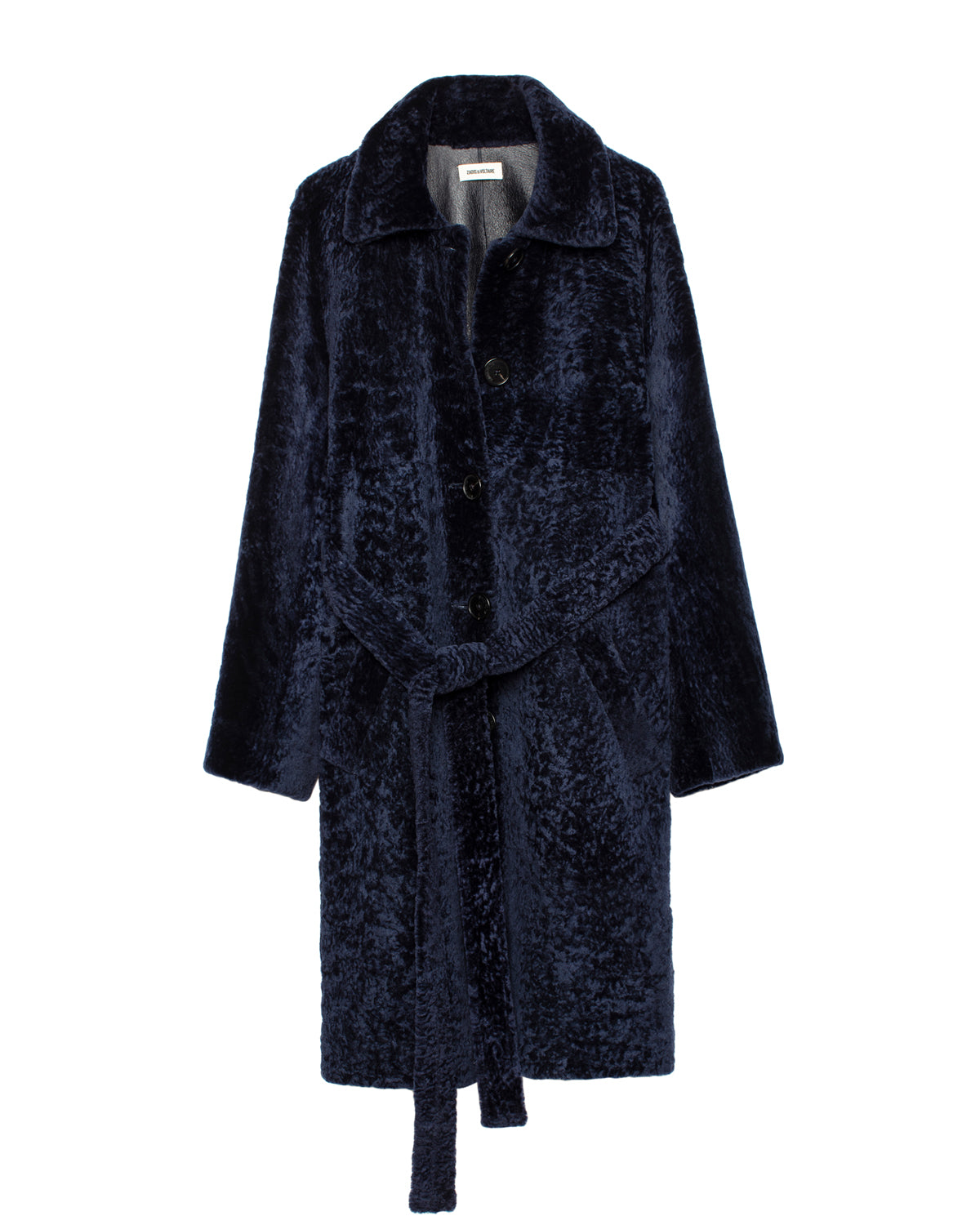 ZHORS LIGNE ENCRE MAGDA SHEARLING MANTEAU PEAU L