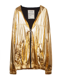 ZHORS LIGNE GOLD KOODY HOODIE METALLIQUE