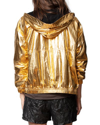 ZHORS LIGNE GOLD KOODY HOODIE METALLIQUE