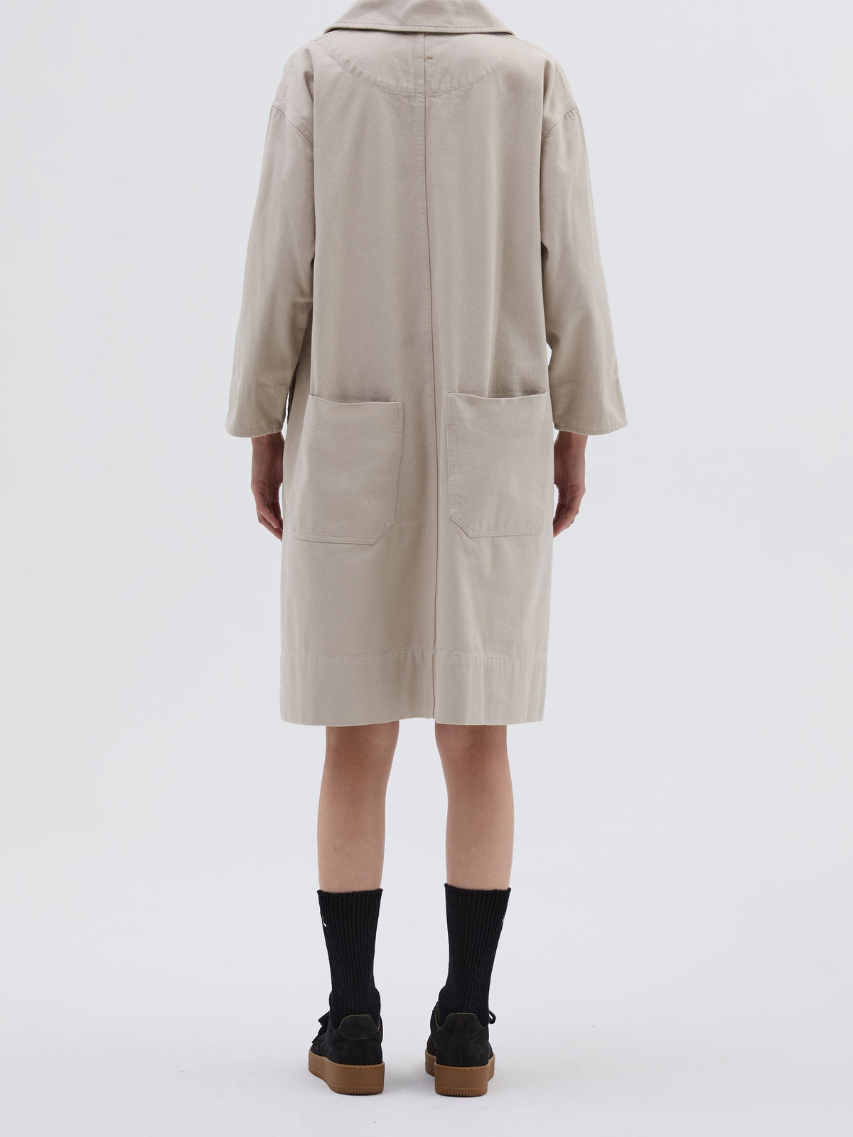 Robe ample à poches plaquées - Beige