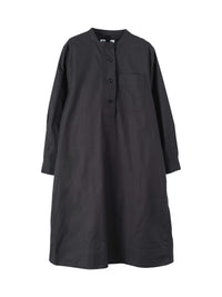 Robe évasée sans col - Brown & Black
