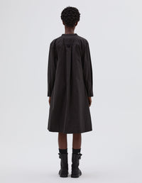 Robe évasée sans col - Dark-Brown & Brown & Black