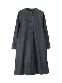 Robe évasée sans col - Grey & Grey & Black