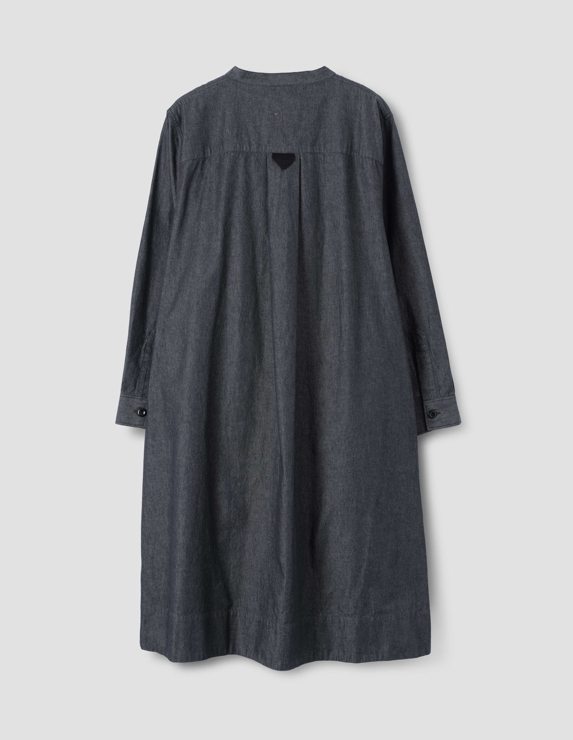 Robe évasée sans col - Gray & Grey & Black
