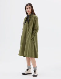 Robe évasée sans col - Green
