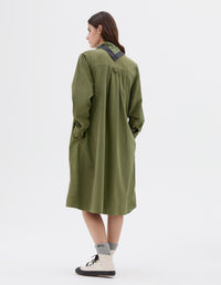Robe évasée sans col - Green