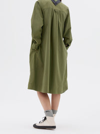 Robe évasée sans col - Green