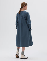 Robe évasée sans col - Blue