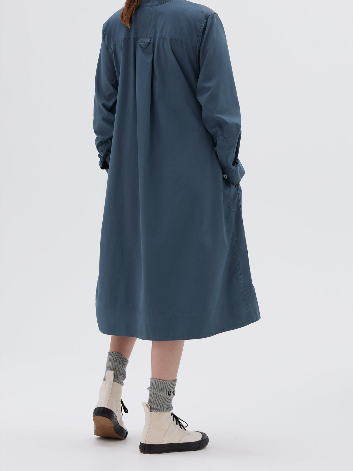 Robe évasée sans col - Blue