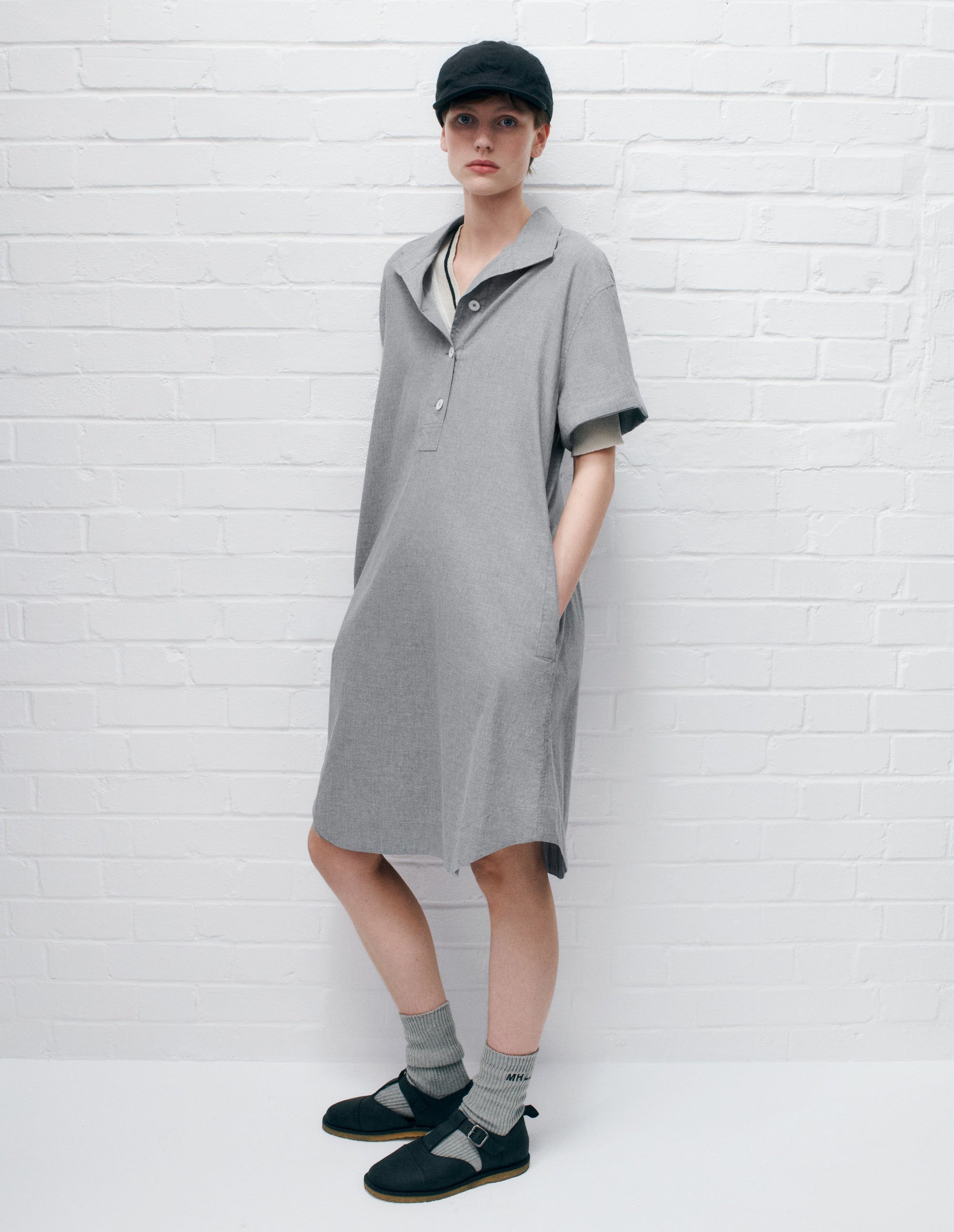 Robe-chemise à enfiler - Gray