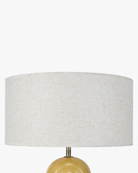 Lampe de table Leyanis en céramique - Jaune moutarde