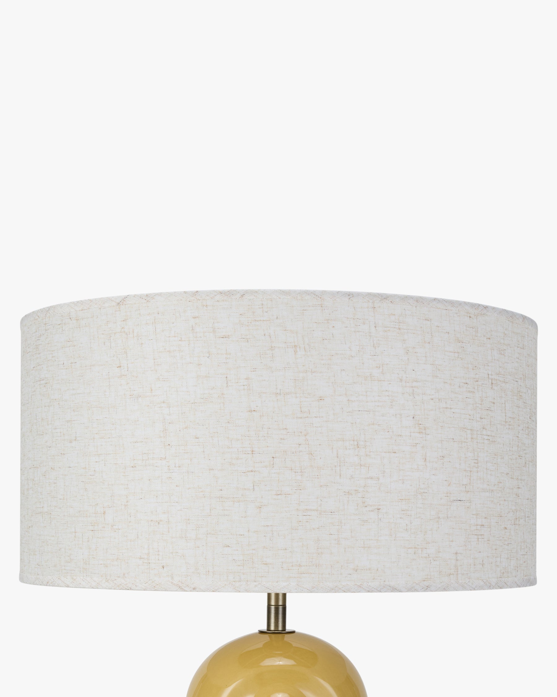 Lampe de table Leyanis en céramique - Jaune moutarde