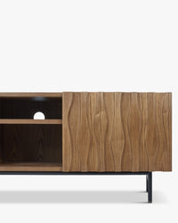 Meuble TV Ondula en bois - Bois noyer