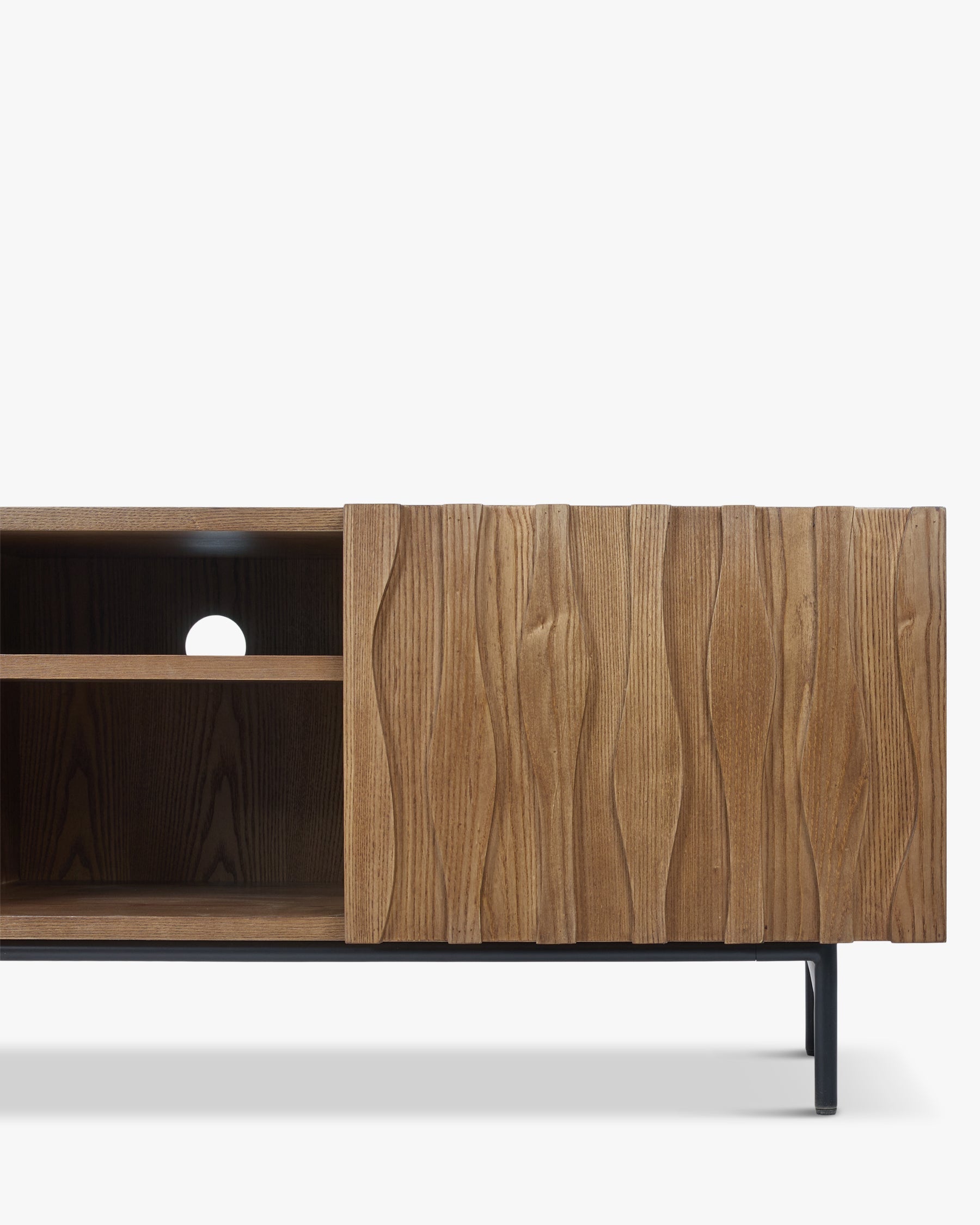 Meuble TV Ondula en bois - Bois noyer