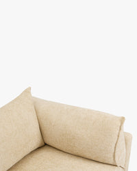 Canapé d'angle gauche Ethan - Tweed sable