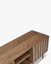 Meuble TV Ondula en bois - Bois noyer