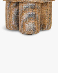 Pouf ou tabouret Corinthe - Tweed Marron