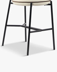 Tabouret de bar Arty texturé - Blanc écru