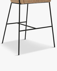 Tabouret de bar Baron - Tweed jaune Miami