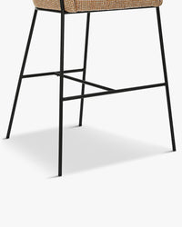 Tabouret de bar Baron - Tweed jaune Miami