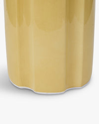 Lampe de table Leyanis en céramique - Jaune moutarde