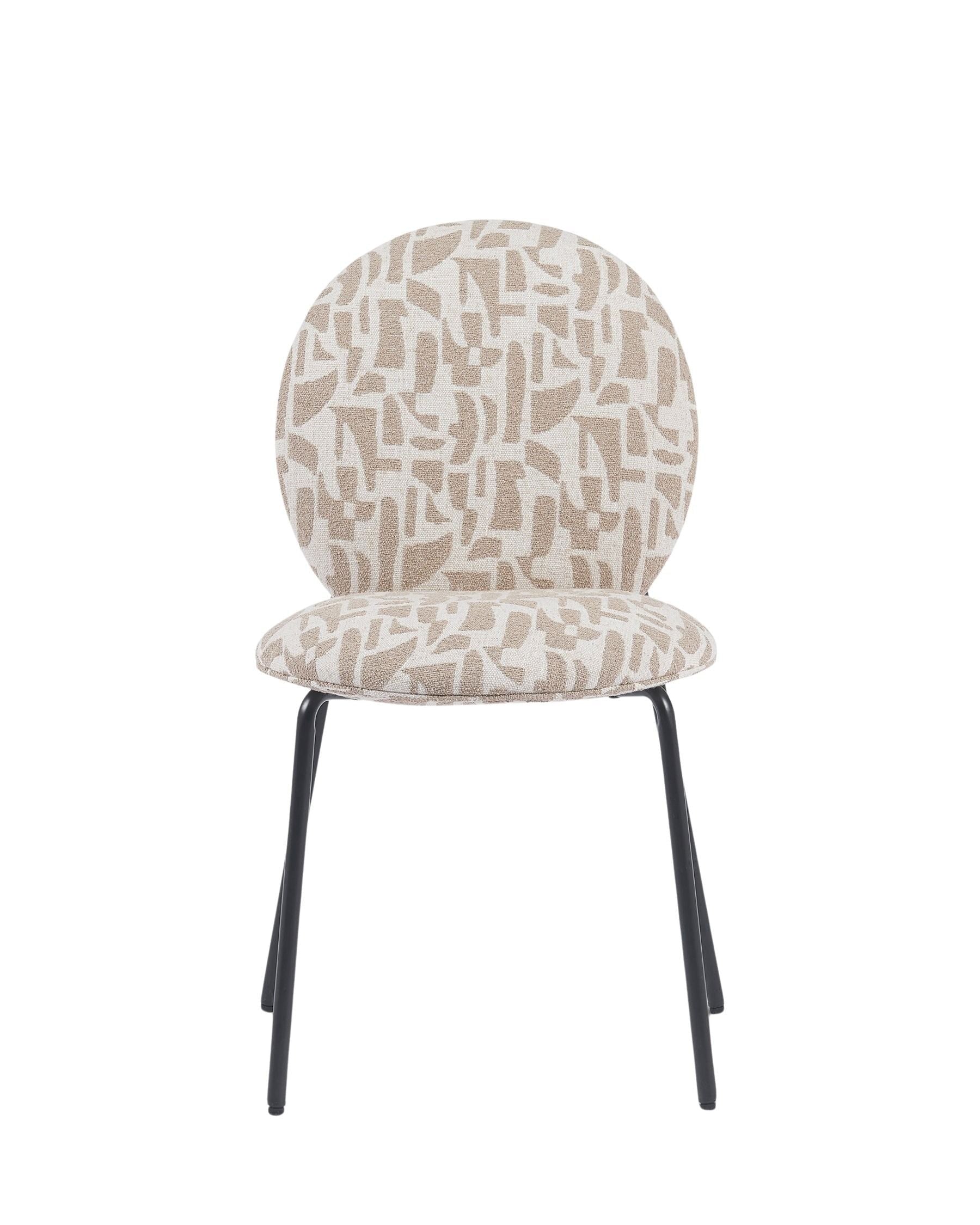 Chaise empilable Blaze - Beige géométrique