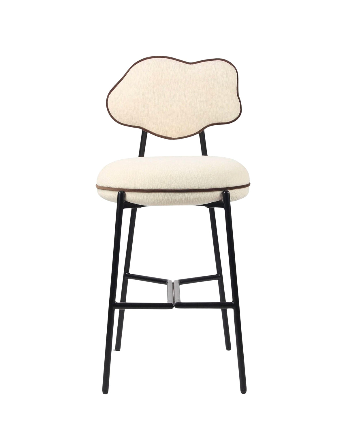 Tabouret de bar Arty texturé - Blanc écru