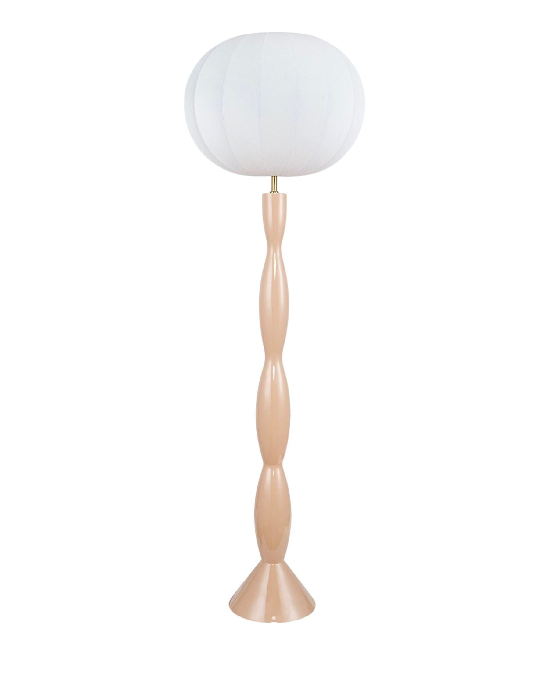 Lampadaire Honiri en fibre de verre - Blanc satiné
