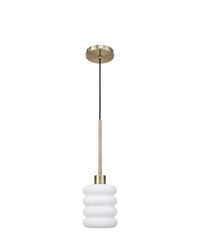 Suspension Houston - Verre Blanc & Laiton