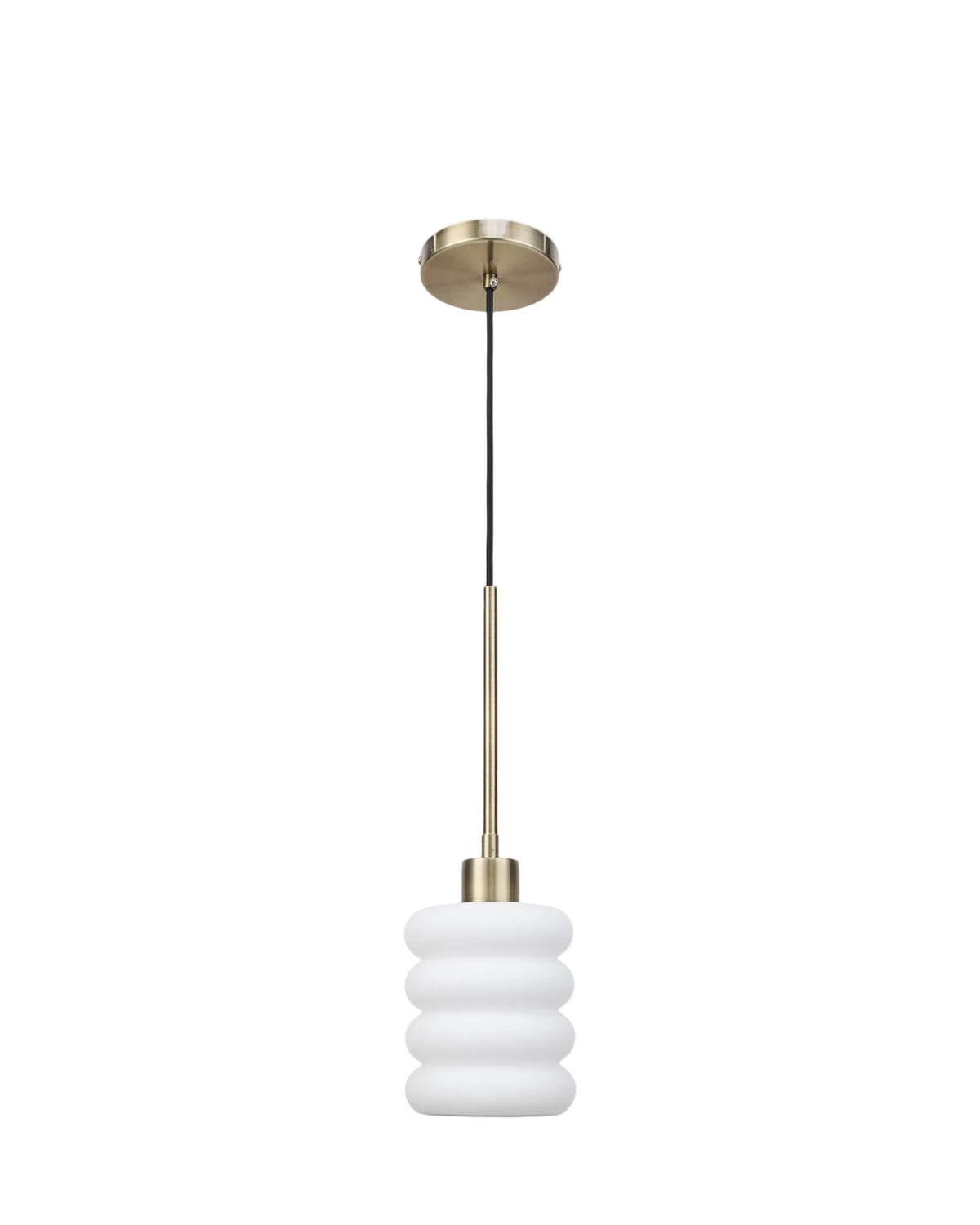Suspension Houston - Verre Blanc & Laiton