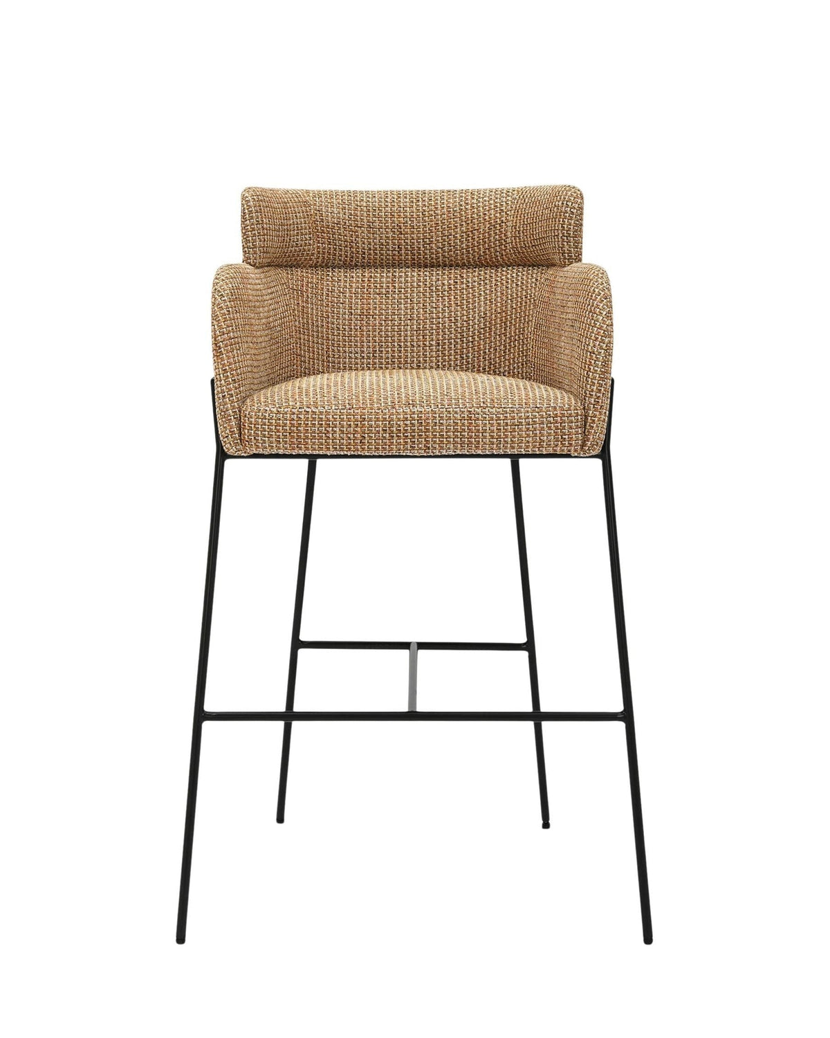 Tabouret de bar Baron - Tweed jaune Miami