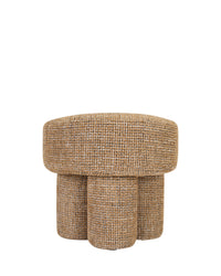 Pouf ou tabouret Corinthe - Tweed Marron